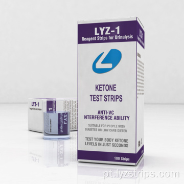 Tiras de teste de urina LYZ, tiras de teste de cetonas
